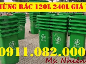 Liên hệ 0911082000 để được mua thùng rác 120L 240L giá rẻ ưu đãi khủng