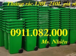 Mua bán giá rẻ thùng rác 120L 240L 660L tại kiên giang- thùng rác 3 ng