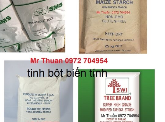 nguyên liệu tinh bột bắp biến tính, tinh bột mì biến tính