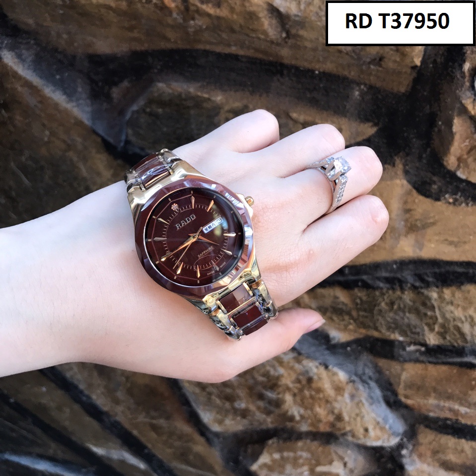 Đồng hồ đeo tay nam dây đá ceramic dây làm bằng đá màu tạo phong cách đẳng