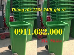 Chuyên bỏ sỉ thùng rác 120L 240L 660L giá thấp, thùng rác nhựa gi