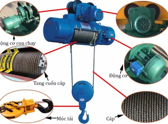 Pa lăng cáp điện từ 1 đến 5 tấn – nâng 9m