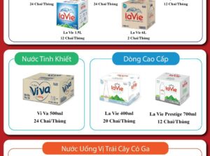 Nước uống Lavie 19L Phân phối tại Thị Xã Phú Mỹ, Tỉnh BRVT