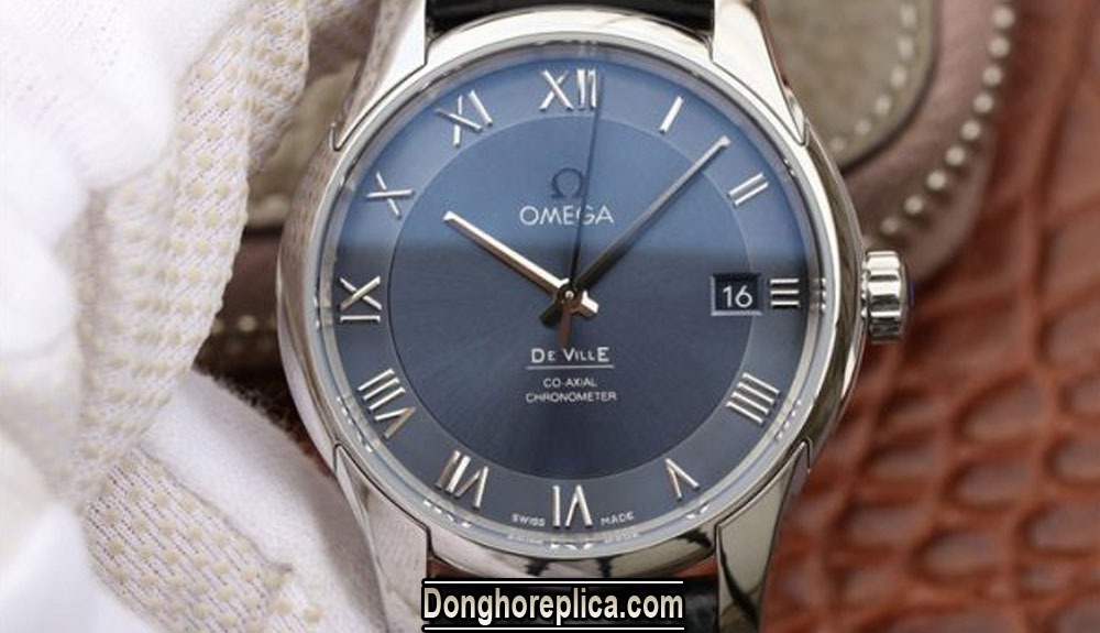Đồng hồ nam Omega mặt mỏng Sapphire máy Thụy Sỹ