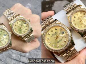 Đồng hồ cặp Rolex mạ vàng