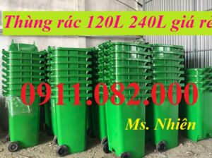 Cung cấp thùng rác 120L 240L 660L giá sỉ- thùng rác giá rẻ tại sóc tr