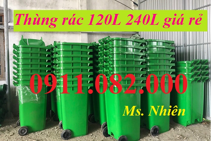 Cung cấp thùng rác 120L 240L 660L giá sỉ- thùng rác giá rẻ tại sóc tr