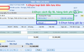 Phần mềm quản lý và tính phí lưu kho