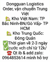 Dịch vụ order hàng nội Địa Trung của Công ty Dongguan Logistics