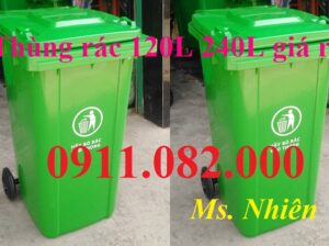 Sỉ thùng rác giá rẻ tại vĩnh long- thùng rác y tế đạp chân 120l 240l- lh 09