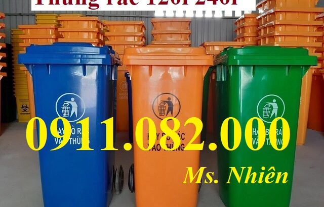 Thùng rác giá sỉ- thùng rác y tế 120L 240L 660L giá rẻ vĩnh long·- 0911.082