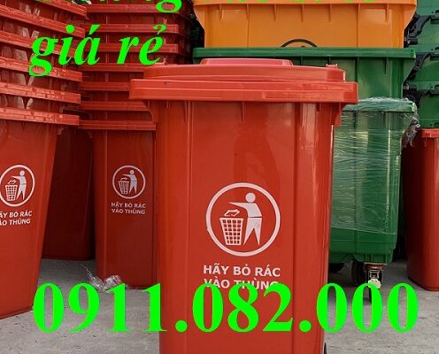 Thùng rác nhựa giảm giá cực sốc- thùng rác 120l 240l 660 giá rẻ tại hậu gia