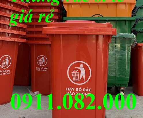 Thùng rác nhựa giảm giá cực sốc- thùng rác 120l 240l 660 giá rẻ tại hậu gia