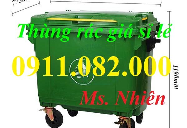Nơi sản xuất thùng rác nhựa rẻ nhất miền tây- thùng rác 120l 240l 660l tại
