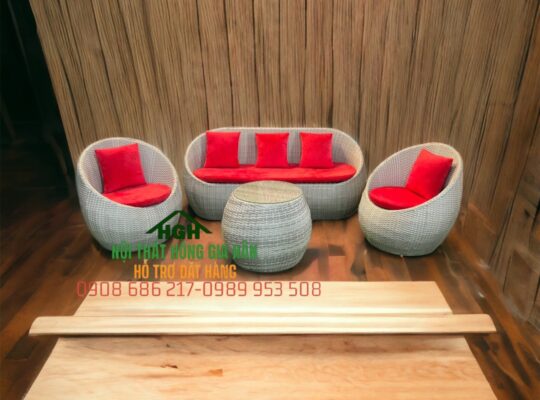 Sofa nhựa giả mây