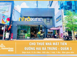 Thuê nhà ngay mặt tiền đường Hai Bà Trưng, Quận 3