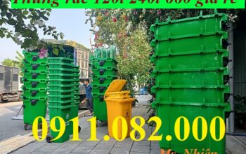 Nơi bán thùng rác nhựa CNSG giá rẻ tại vĩnh long- thùng rác 120l 240l 660l-