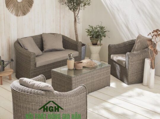 Sofa nhựa giả mây