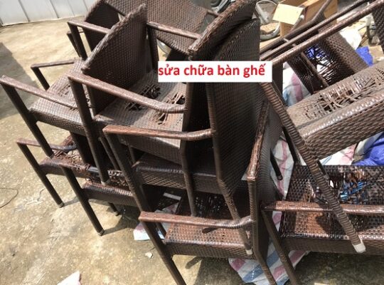 Dịch vụ sửa chữa, đan lại bàn ghế nhựa giả mây các loại