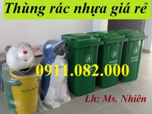 Giá sỉ thùng rác 120l 240l 660l- chuyên thùng rác giá rẻ hậu gia