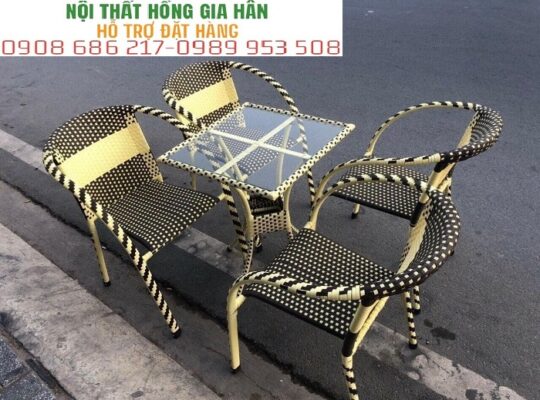 Ghế mây nhựa Ban công Hồng Gia Hân H178