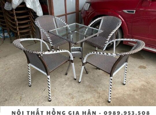 Ghế mây nhựa ngoài trời Hồng Gia Hân H175