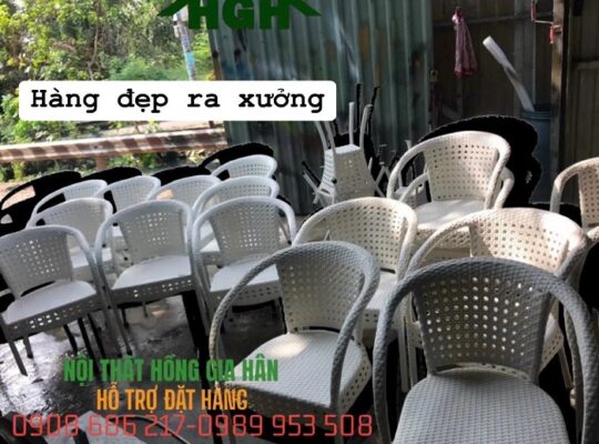 Sale Tết Bàn ghế mây nhựa cao cấp Hồng Gia Hân T105