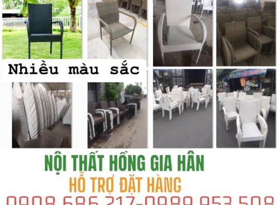 Sale Tết Bàn ghế mây nhựa cao cấp Hồng Gia Hân T105