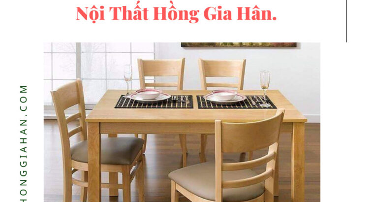 Bộ bàn ăn 4 ghế rẻ đẹp sale tết Hồng Gia Hân H188