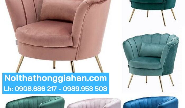 Ghế Sofa vỏ sò xinh xắn Hồng Gia Hân S129