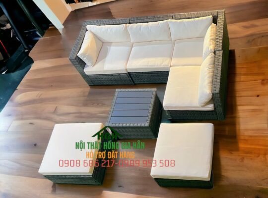 Sofa nhựa giả mây giá rẻ