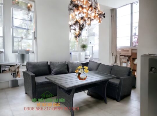 Sofa nhựa giả mây giá rẻ