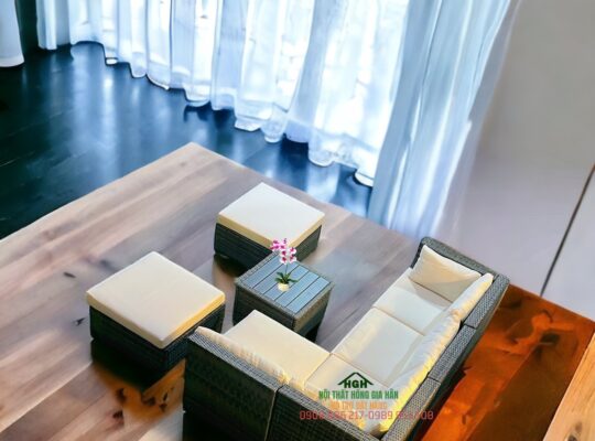 Sofa nhựa giả mây giá rẻ