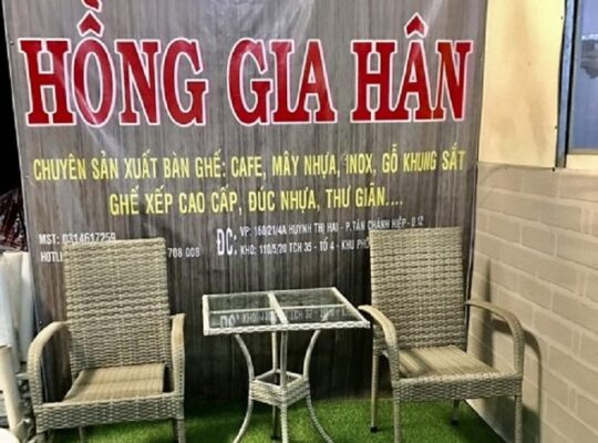 Bộ bàn ghế Cafe mây nhựa cao cấp Hồng Gia Hân H204