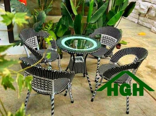 Xả kho bàn ghế Cafe mây nhựa rẻ bền đẹp Hồng Gia Hân H220