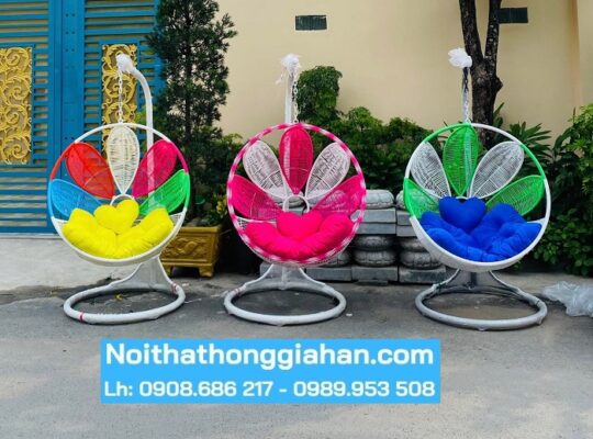 Xích đu mây nhựa đơn giá rẻ Hồng Gia Hân G338