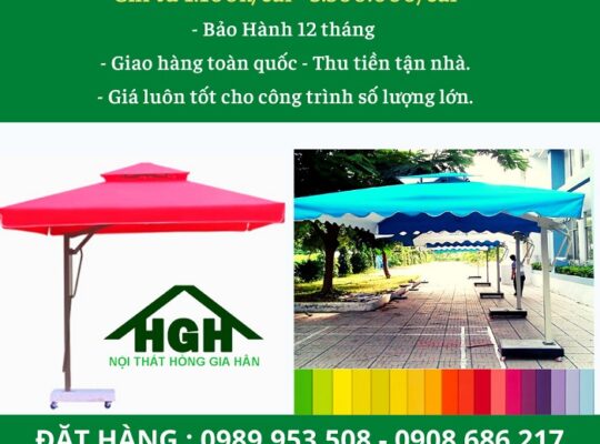 Dù lệch tâm vuông bèo Hồng Gia Hân G328