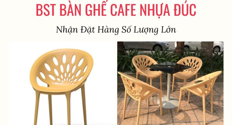 Ghế Cafe nhựa đúc nhiều màu Hồng Gia Hân G344