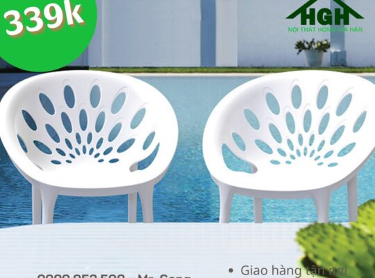 Ghế nhựa đúc nguyên khối rẻ đẹp Hồng Gia Hân G349