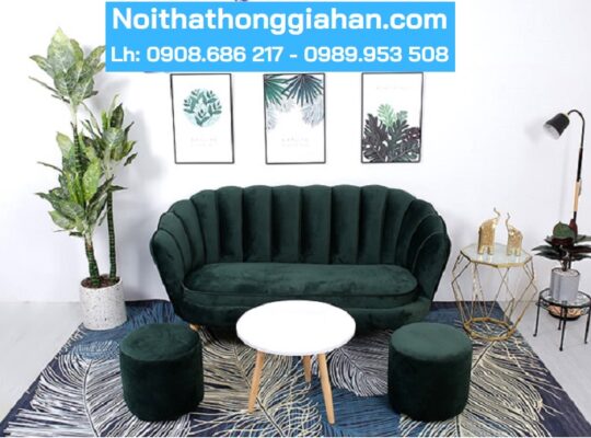 Ghế Sofa Nail đôi Decor sang trọng Hồng Gia Hân H386