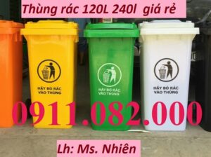 Công ty cung cấp thùng rác nhựa giá rẻ tại miền tây- thùng rác 120l 2