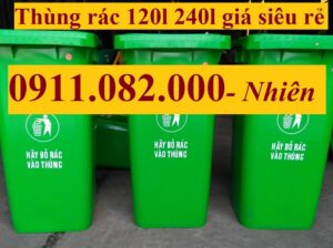 Bán thùng rác giá rẻ tại bình minh vĩnh long- thùng đựng rác 120l 240l