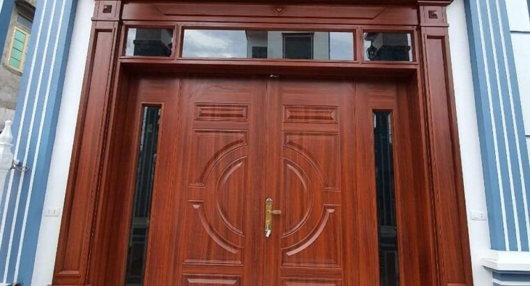 Báo giá cửa thép vân gỗ tại Vũng TÀU| Mẫu cửa chính 4 cánh đẹp