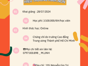 100% online khóa Hiệu trưởng mầm non