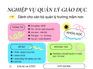 BỒI DƯỠNG NGHIỆP VỤ QUẢN LÝ GIÁO DỤC ONLINE