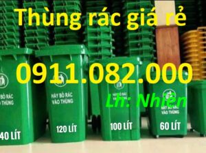Thùng rác nhựa bán chạy nhất miền tây, thùng rác 120l 240l 660l, thùn