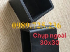 Bịt đầu sắt hộp vuông 30x30mm, nắp chụp sắt hộp giá rẻ.