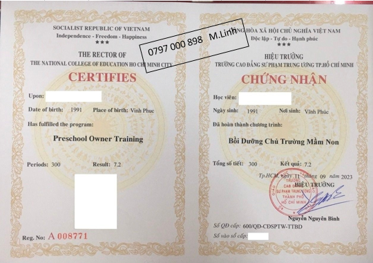 KHÓA ONLINE BỒI DƯỠNG NGẮN HẠN “CHỦ TRƯỜNG MẦM NON”