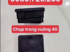 Bịt đầu sắt hộp vuông 40x40mm, nắp chụp sắt hộp vuông 40x40mm giá rẻ.