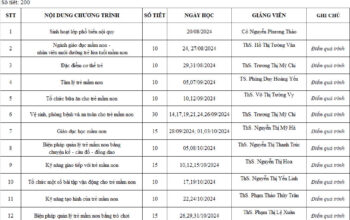 Đào tạo nhanh chứng nhận Bảo mẫu tháng 08